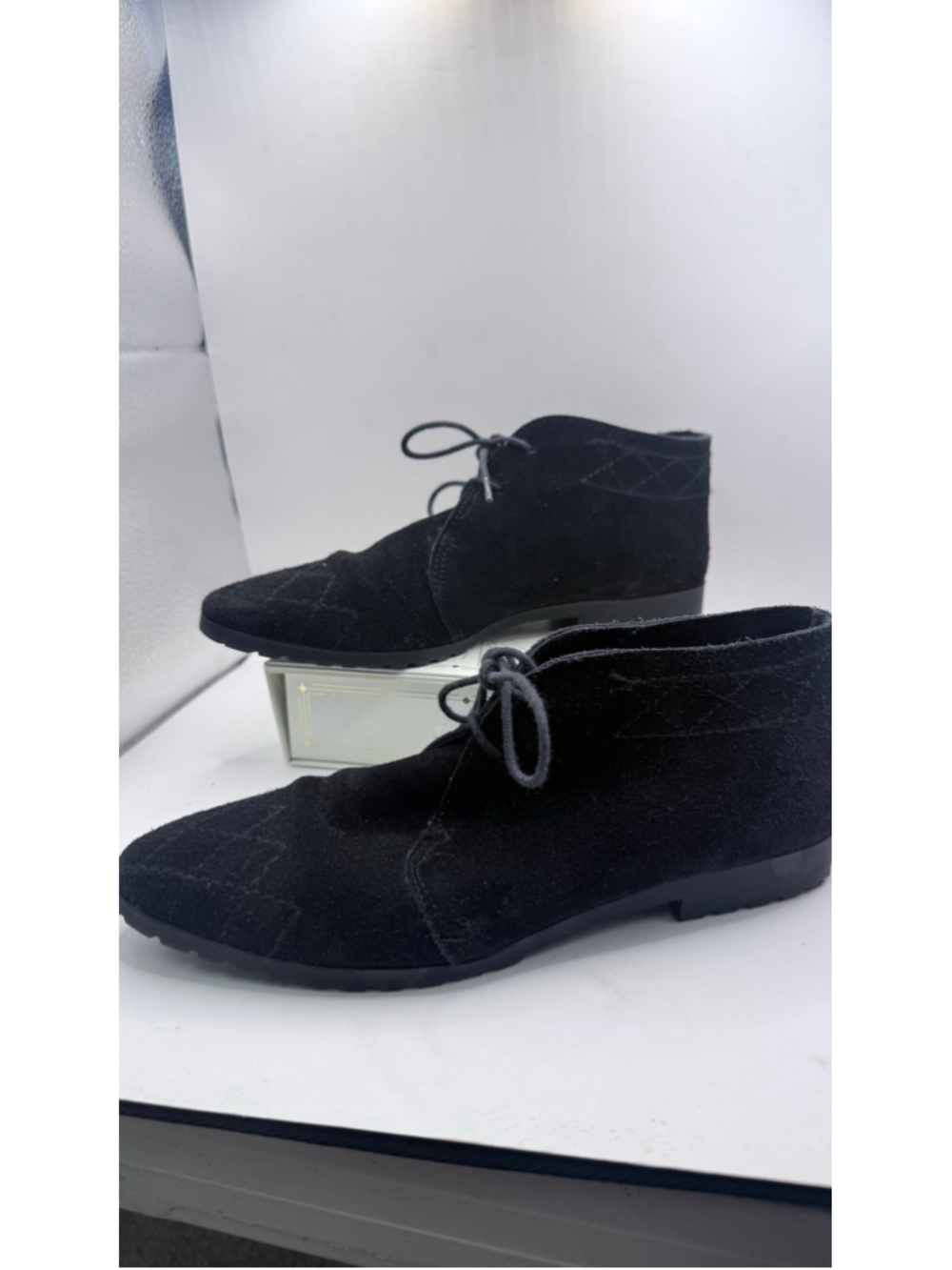 Women's Vintage Black Buskens Suede Desert/ Chukka Ankle Boots 7.5